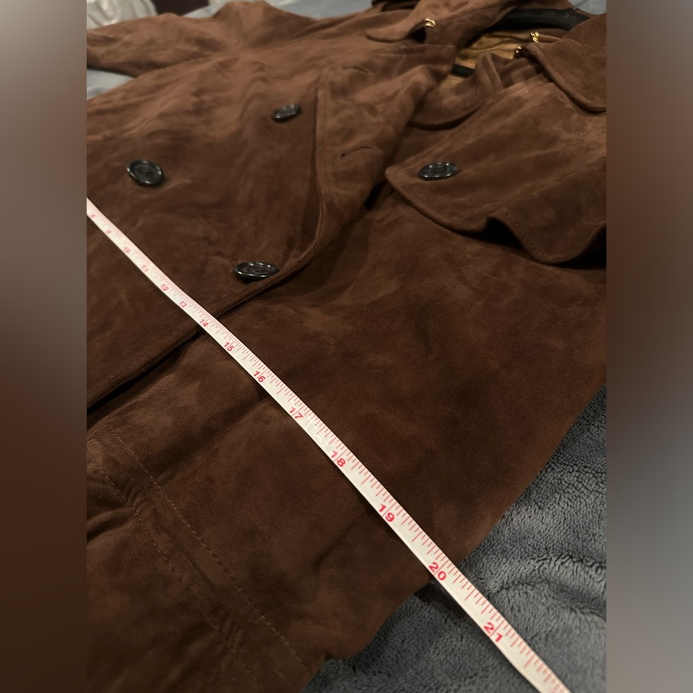 Ralph Lauren Goat Suede Trench - NWT Brown Suede Jacket - Picture 12 of 16